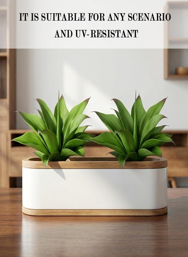 Ttranewsoo Artificial Plants Agave - Large UV Resistant Fake Agave Planters for Indoor and Outdoor Decorating - Image 5