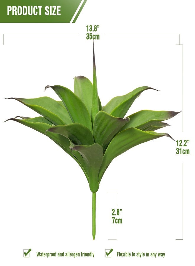 Ttranewsoo Artificial Plants Agave - Large UV Resistant Fake Agave Planters for Indoor and Outdoor Decorating - Image 3