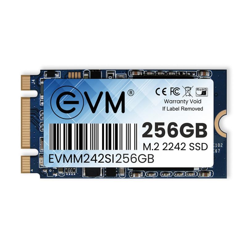 EVM 256GB M.2 SATA III SSD 2242 | Internal Solid State Drive | 520MB/s Read | 400MB/s Write | High Speed Storage | Shock Resistant | Laptop & Desktop Compatible | 5 Year Warranty (EVMM242/256GB) - Image 1