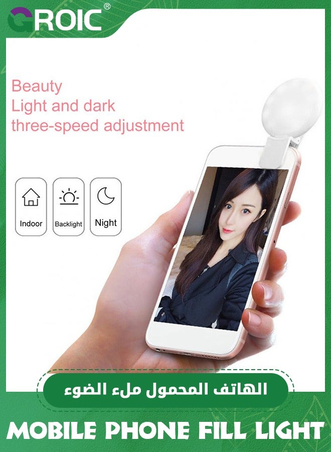 GROIC Clip on Light, Rechargeable Selfie Fill Light, Portable Selfie Ring Light with Adjustable Light Modes, Video Conference Light for iPhone, Laptop, iPad, Zoom Meeting, Make up, Video  - Image 2