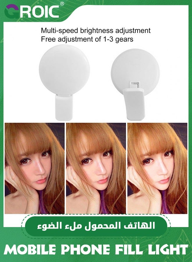 GROIC Clip on Light, Rechargeable Selfie Fill Light, Portable Selfie Ring Light with Adjustable Light Modes, Video Conference Light for iPhone, Laptop, iPad, Zoom Meeting, Make up, Video  - Image 3