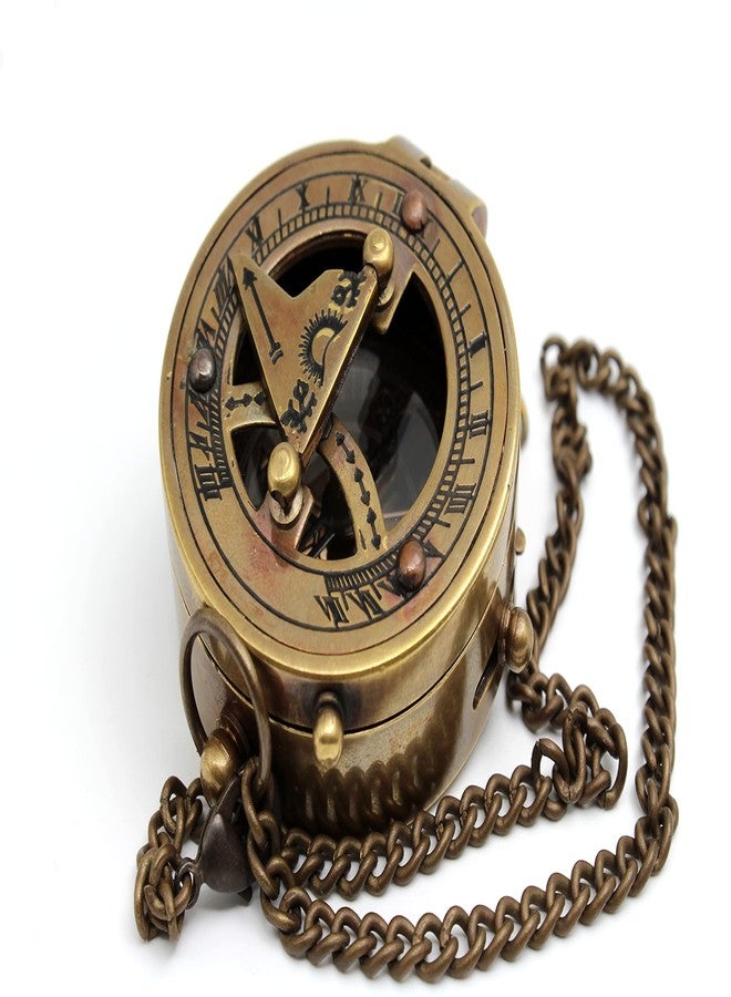 OCEAN REPLICAS Handcrafted Brass Sundial Compass – Vintage Pocket Compass for Camping, Hiking & Travel – Nautical Home Décor – Unique Sailor Gifts for Men, Women, Friends & Family - Image 5
