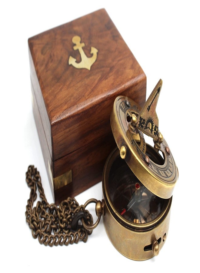 OCEAN REPLICAS Handcrafted Brass Sundial Compass – Vintage Pocket Compass for Camping, Hiking & Travel – Nautical Home Décor – Unique Sailor Gifts for Men, Women, Friends & Family - Image 2