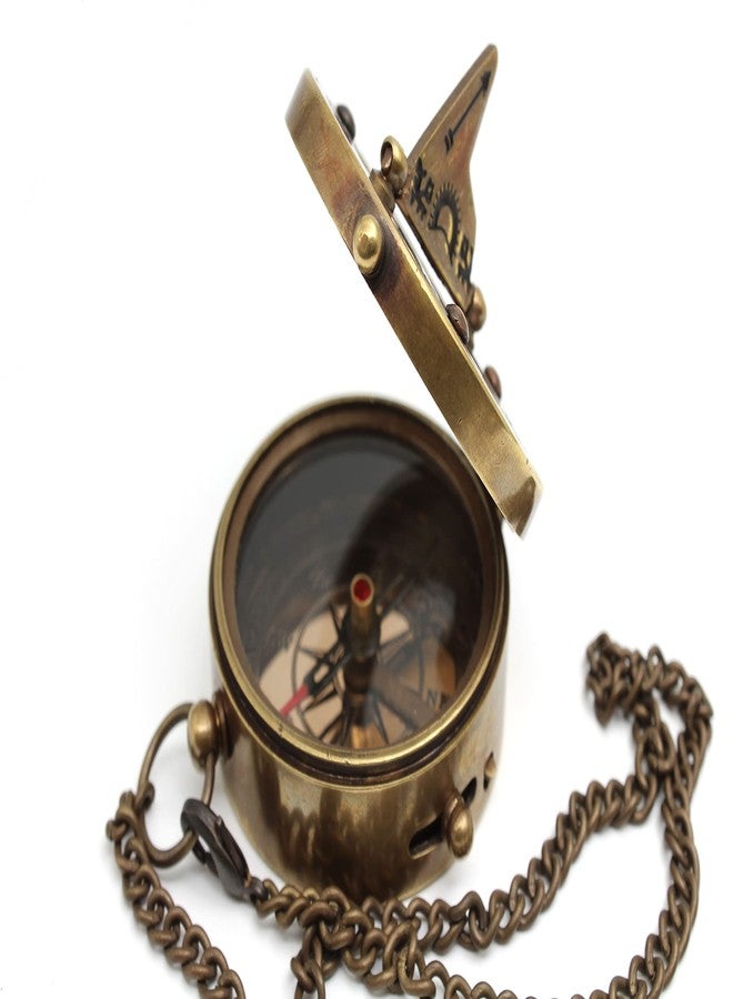 OCEAN REPLICAS Handcrafted Brass Sundial Compass – Vintage Pocket Compass for Camping, Hiking & Travel – Nautical Home Décor – Unique Sailor Gifts for Men, Women, Friends & Family - Image 3