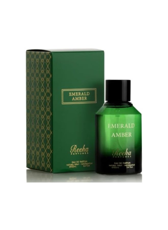 Reeha PERFUMES Imperial Oud Eau de Parfum 100ML – Luxury Long Lasting Unisex Perfume by Reeha PerfumeEmerald Amber Eau de Parfum 100ML by Reeha Perfumes – Luxury Long Lasting Unisex Fragrance with Warm Oriental Amber, Woody - Image 3