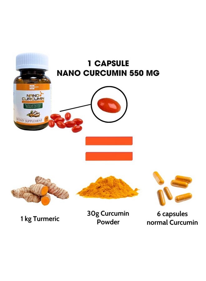 OIC NEW Nano Curcumin - 30 Capsules - Nano Technology Increases Absorption Up to 99.9%, Promotes Digestive System, Relieves Gastric and Beautifies The Skin - Image 5