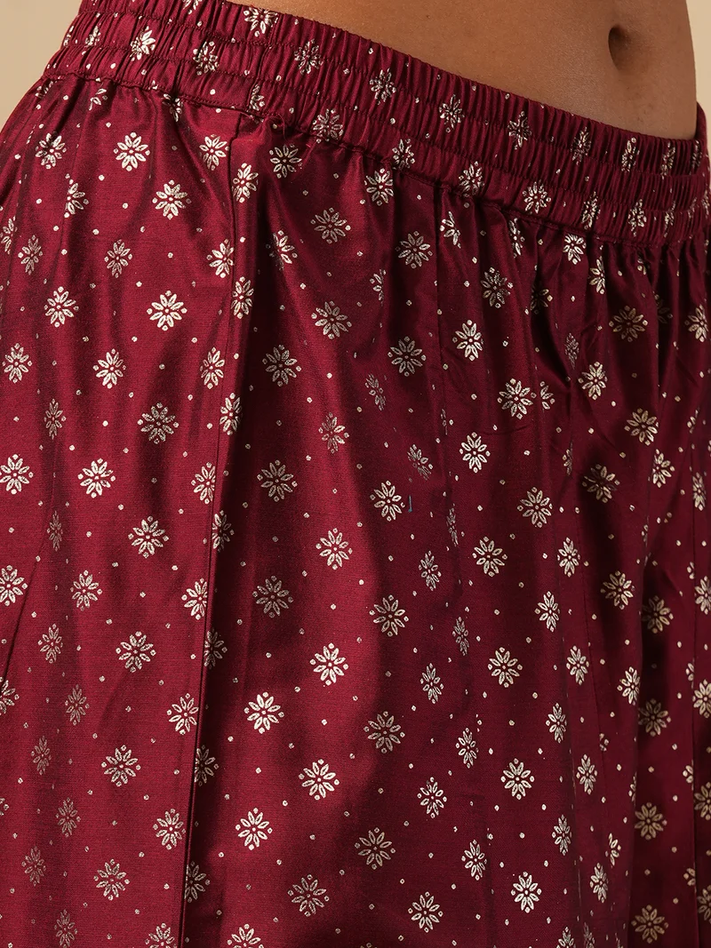 جلو باص Women Ethnic Motifs Printed Flared Ethnic Palazzos