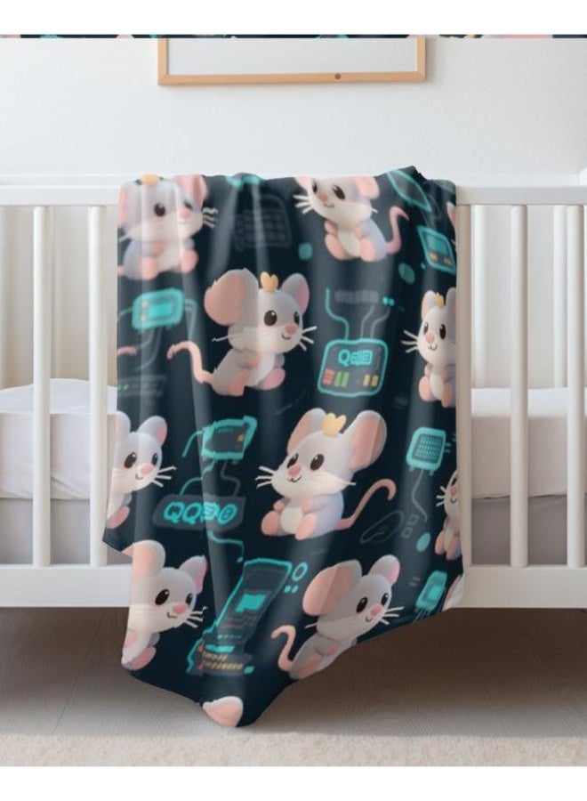 general Baby and children's cartoon flannel thin blanket (warm and comfortable, suitable for sleep, game use) 70cm*100cm - Image 1
