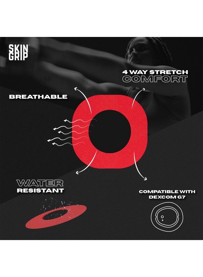 Skin Grip Adhesive Patches Compatible with Dexcom G7 & Stelo CGM with Cutout - Waterproof & Sweatproof Cover for Continuous Glucose Monitor Sensor, Stays Secure for 10-15 Days - 20 Pack, Rainbow Pack - Image 1