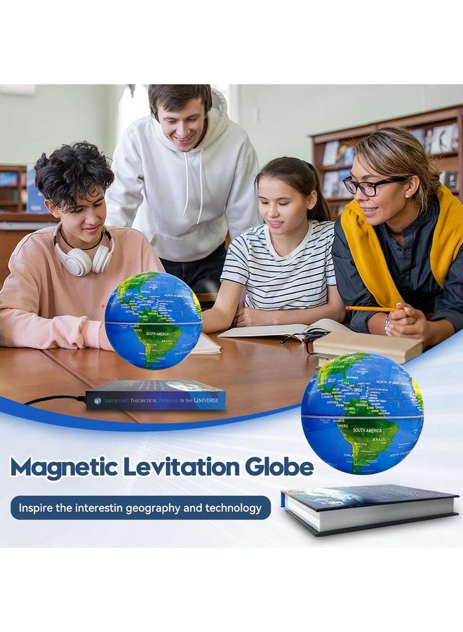 Flagest Magnetic Levitation Floating Globe 6" Rotating Globe Book Base - Gradient Night Light Color Globes With Switch Control - Birthday Anniversary Item - Image 4