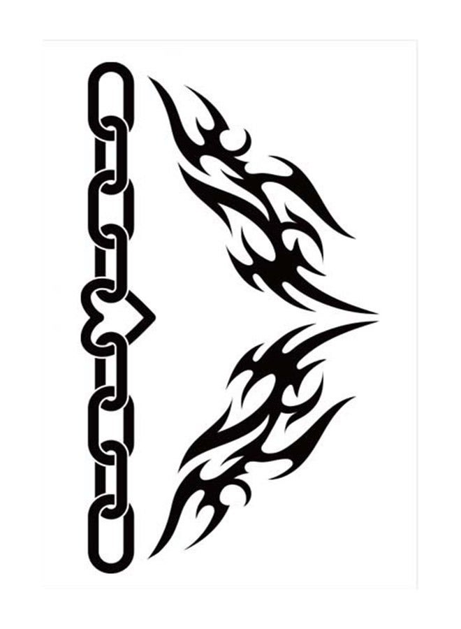 2 قطعة ملصقة الوشم المؤقت مجموعة سوداء