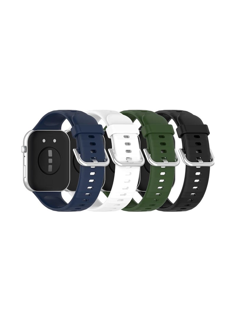 دكينج الأساور المتوافقة مع Huawei Watch Fit 3 حزام سوار سيليكون حزام استبدال شارة الذراع سريع التحرير أزرق / أبيض / أخضر / أسود - Image 1
