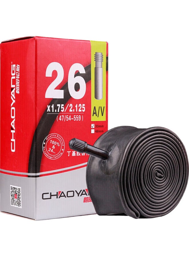 Chao Yang 26-Inch Mountain Bike Inner Tube, Universal Thickened American Valve Lightweight Bicycle Inner Tube 26*1.95/2.125 American Valve 33Mm - Image 2
