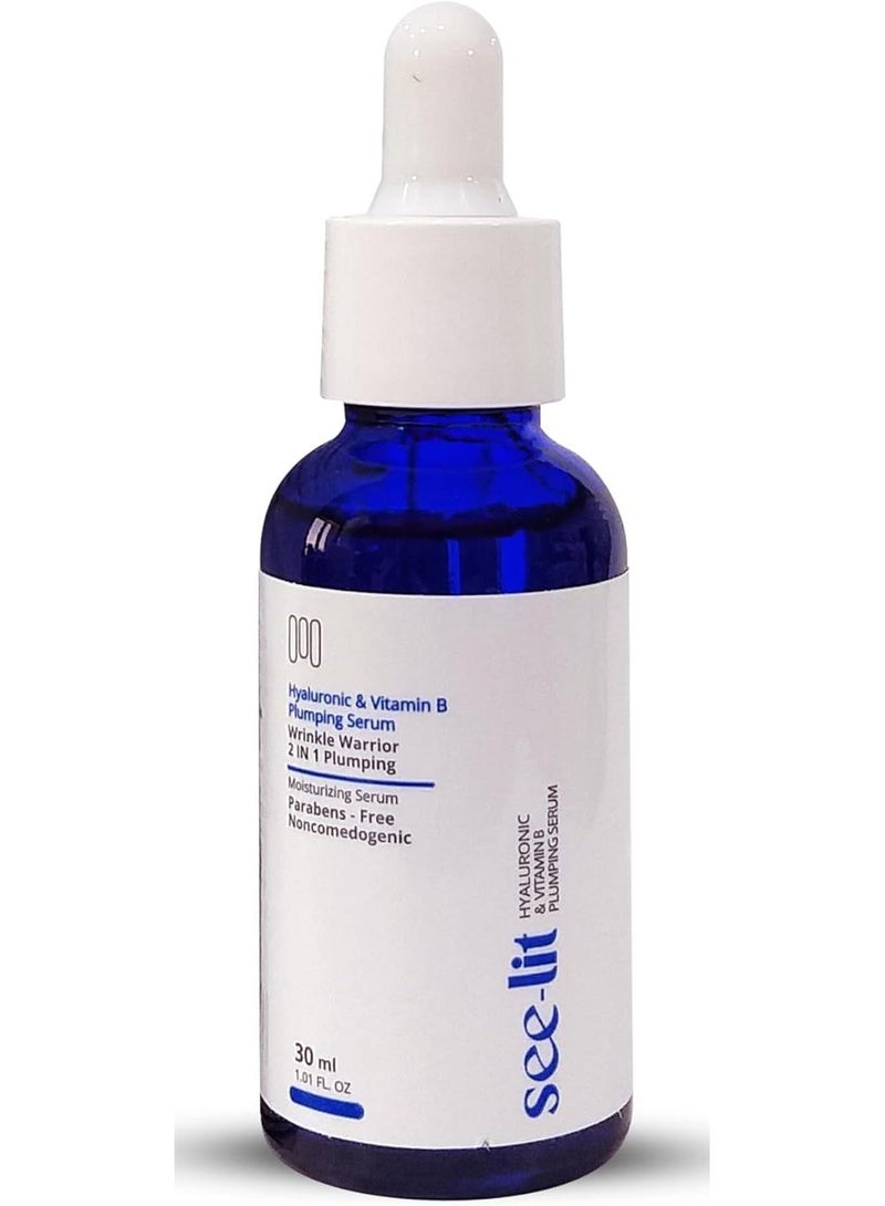 SEE-LIT See Lit Hyaluronic Acid & Vitamin B Plumping Face Serum 30ml - Image 1