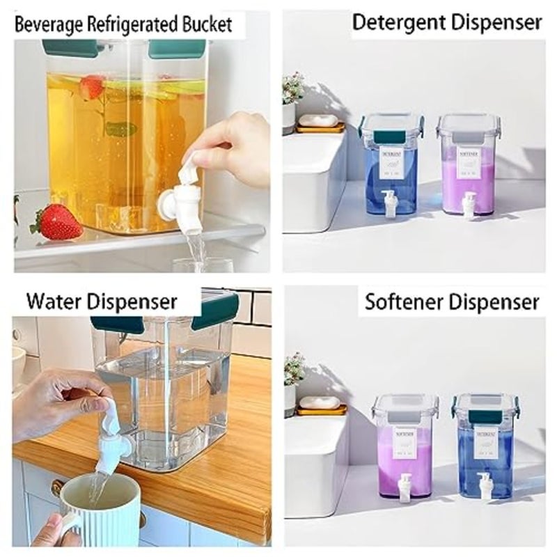 Laundry Detergent Dispenser, Liquid Laundry Soap Dispenser for Detergent, Lemonade Juice, Milk, Fabric Softener, Bleaching Agent Grey - Image 3