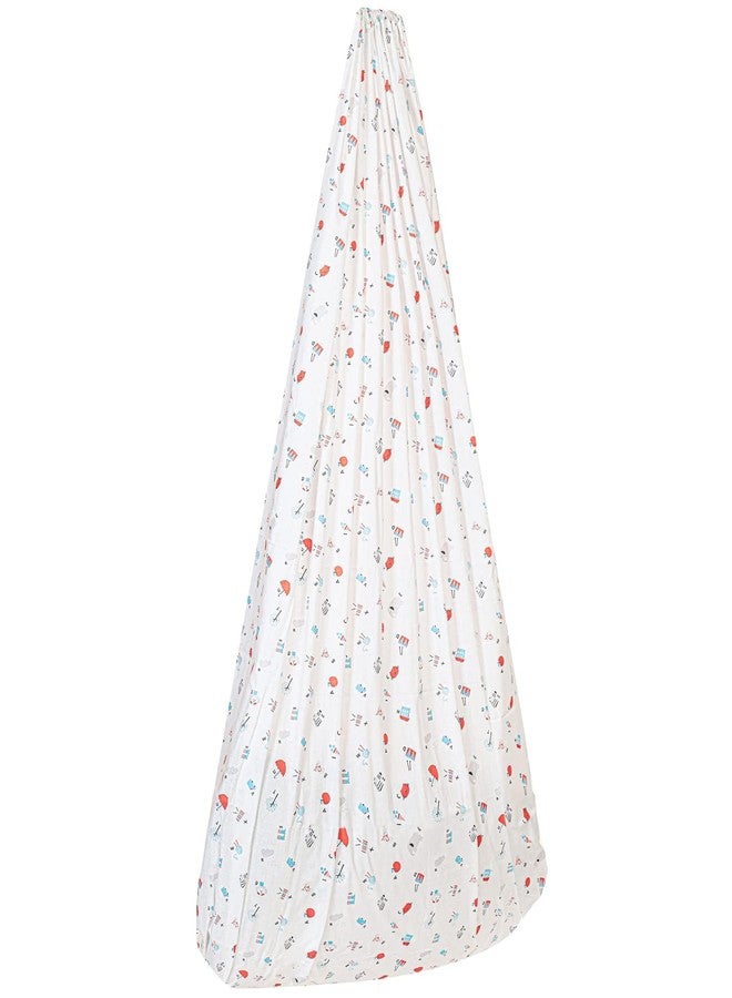 SJ SHINE Born Baby Hanging Swing Cradle Cotton thottil Cloth thuni for Babies Baby Boy's and Girl's Cotton Cloth Cradle/Zula//Jhula/Jhoola/uyalalu for new Born Babies Bed not Included (White, Miloo) - Image 2