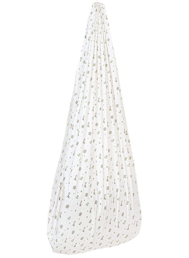 SJ SHINE Born Baby Hanging Swing Cradle Cotton thottil Cloth thuni for Babies Baby Boy's and Girl's Cotton Cloth Cradle/Zula//Jhula/Jhoola/uyalalu for new Born Babies Bed not Included (White, Miloo) - Image 3