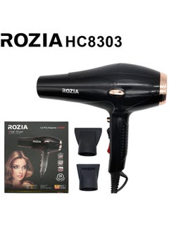 Rozia ROZIA Compact Hair Dryer 1600W – 120km/h Airflow – Lightweight Design – Adjustable Heat & Speed – Ideal for Daily Use  - Image 1