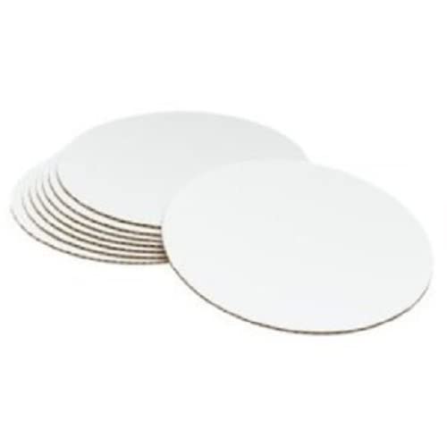 Noble Foods MDF Round White Cake BaseBoard Server 14 inch Pack of 10 pcs - Image 1