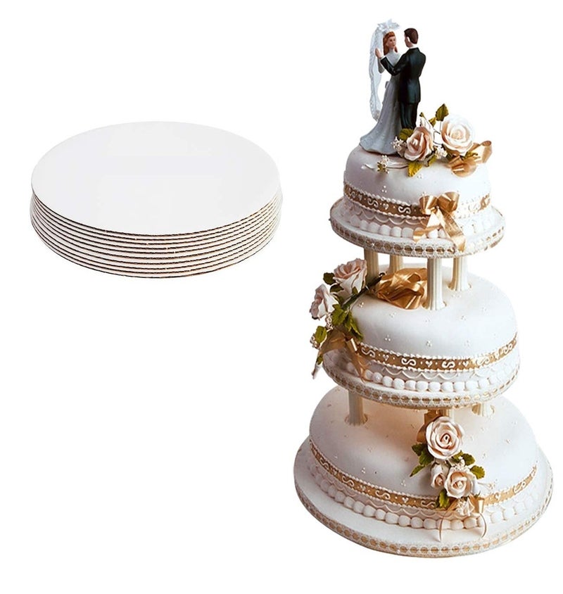 Noble Foods MDF Round White Cake BaseBoard Server 14 inch Pack of 10 pcs - Image 5