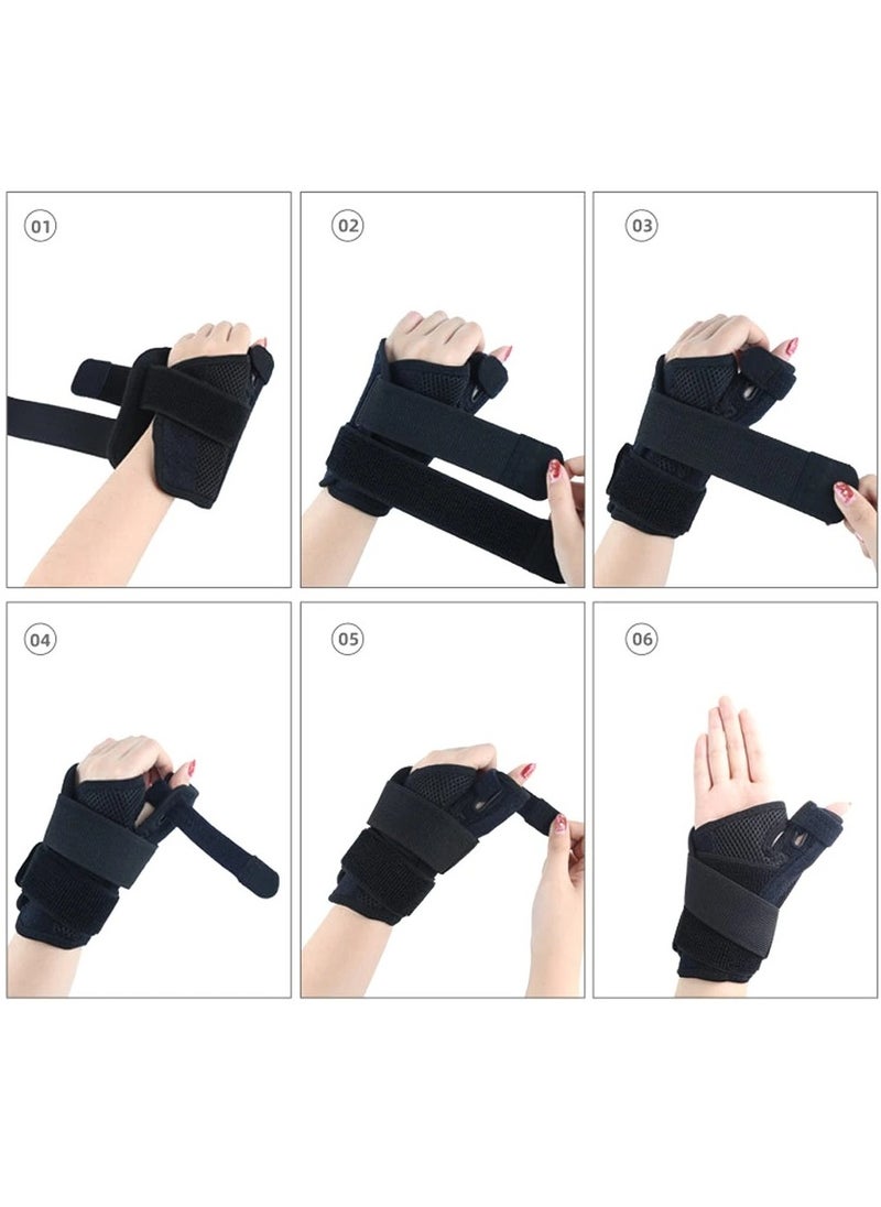 Generic Reversible Thumb & Wrist Stabilizer Splint for Trigger Finger - Lightweight & Breathable Wrist Brace for Arthritis,Sprained  - Image 3