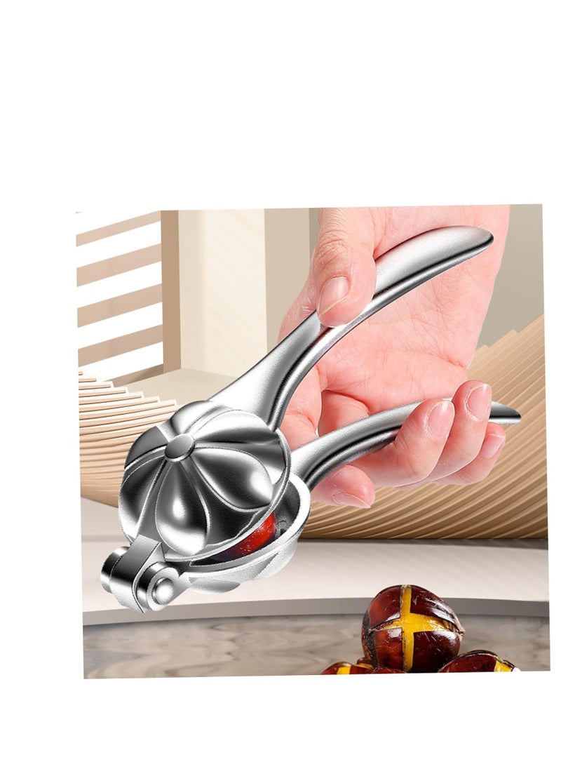 Generic - Durable Stainless Steel Nut Cracker and Chestnut Cutter for Easy Walnut Opening Kitchen Tool - Image 1
