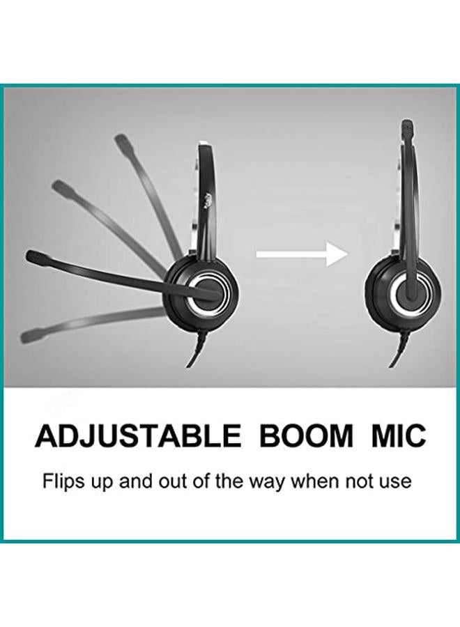 daily headset RJ9 VoIP Phone Noise Cancelling Headphones Compatible with IP Landline Telephone Grandstream Sangoma Yealink Snom (Monaural) - Image 4