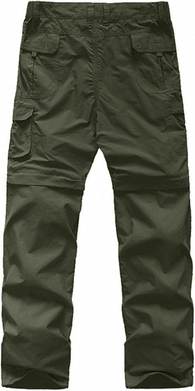Asfixiado Store Boys Cargo Pants Kids' Hiking Quick Dry Lightweight Convertible Youth Waterproof Outdoor Camping Fishing Scout Pants - Image 1