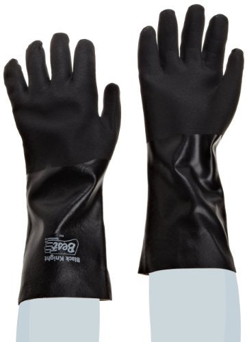 SHOWA 7714 PVC Chemical Resistant Safety Glove with Cotton Jersey Liner and Rough Grip, 14" Length, Large (12 Pair) - Image 2