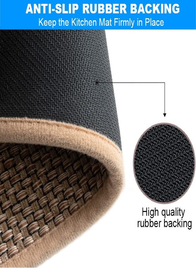 BLYPHOO Kitchen Mats for Floor Kitchen Rugs 2 Pcs：BLYPHOO Anti-Fatigue Non-Slip Kitchen Mats – Upgraded Ergonomic Runner Rug Set- Comfort Standing Mat for Kitchen Floor, Office, Sink, Hallway, Laundry Room - Image 4