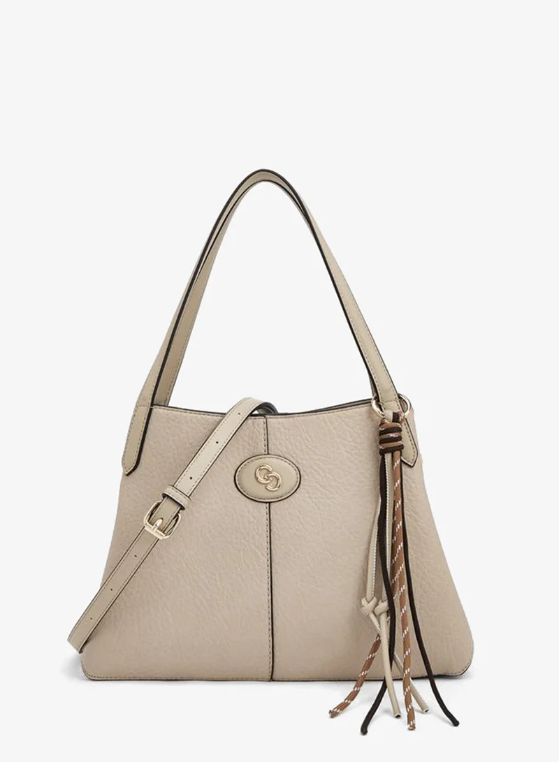 Celeste Textured Shoulder Bag With Detachable Strap