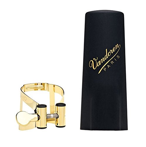 Vandoren LC57GP M/O Ligature and Plastic Cap for Alto Saxophone; Gold Plated - Image 4