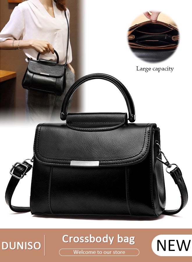 DUNISO Compact Crossbody Bag for Women Waterproof Multipurpose Handbag for Travel Dating Shopping Retro Purse Bag with Detachable Strap - Image 1