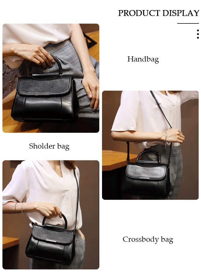 DUNISO Compact Crossbody Bag for Women Waterproof Multipurpose Handbag for Travel Dating Shopping Retro Purse Bag with Detachable Strap - Image 3