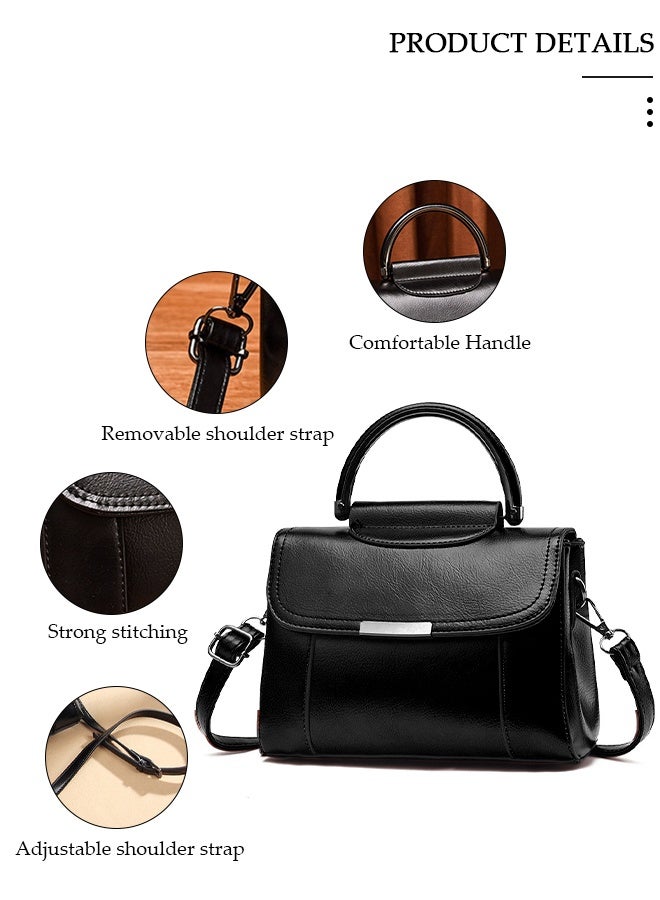DUNISO Compact Crossbody Bag for Women Waterproof Multipurpose Handbag for Travel Dating Shopping Retro Purse Bag with Detachable Strap - Image 5