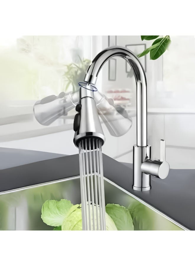 3-Function Swivel Faucet Spray Head – Water-Saving 1/2 Inch (13 mm) Replacement – Durable Polished Finish, Easy Installation – Ideal for Standard Kitchen Sinks, Multi-Purpose Use, and Modern Kitchen Upgrade-360° Rotating Faucet Aerator, - Image 3