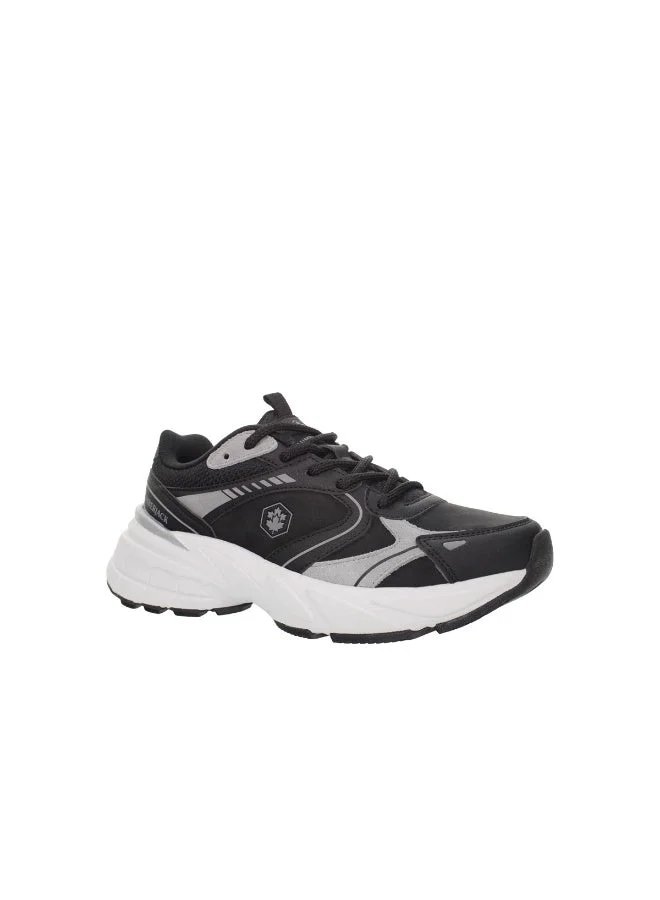 LUMBERJACK Women’s Fashion Chunky Sneaker Black & Grey – Casual Street Style Comfort Shoe