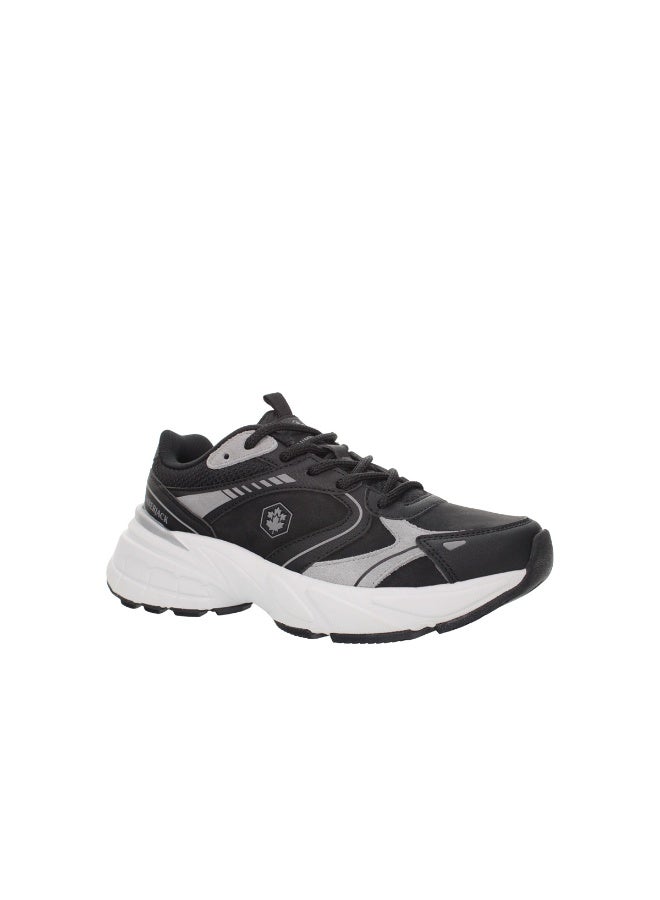 لامبرجاك حذاء رياضي نسائي سميك أسود ورمادي - مريح بأسلوب الشارع الكاجوال - Image 1