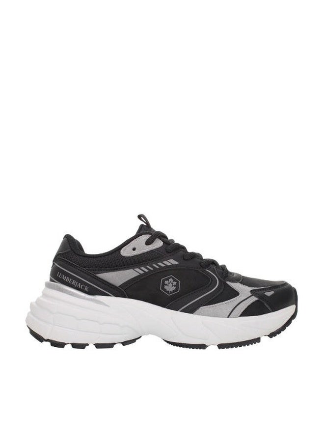لامبرجاك حذاء رياضي نسائي سميك أسود ورمادي - مريح بأسلوب الشارع الكاجوال - Image 2