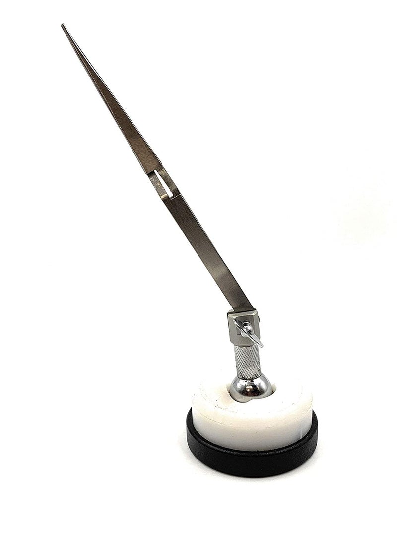 Fozti Helping Third Hand Magnetic with NonSkid Base CrossLocking Tweezer HandsFree Holder Platform for Soldering Welding Jewellery Making Repair Watchmaking Model Making Hobby Crafts DIY - Image 1
