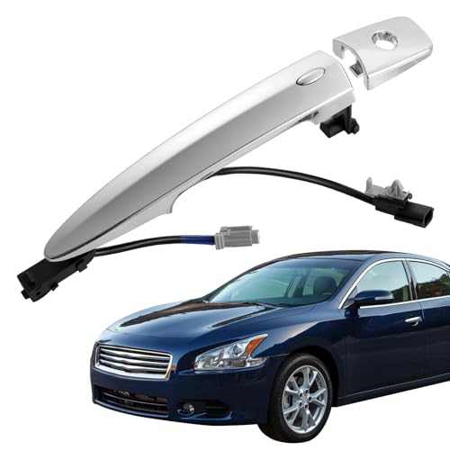 ISINSWIFT Exterior Chrome Door Handle Front Left Driver Side, fit for Nissan Sentra 2013-2018, fit for Nissan Murano Maxima 2009-2014, fit for Nissan Leaf 2011-2017 Replace#806469N00A 806451AA0A - Image 1