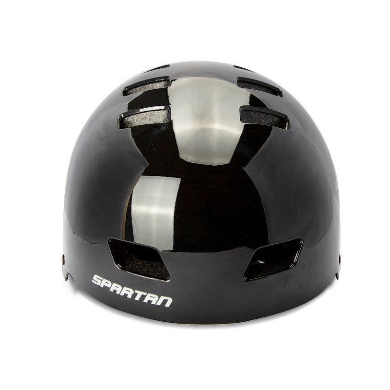 Spartan Mirage Jr Kids Skate Helmet | S/M Size 53–56 cm | Midnight Black Finish | ABS Shell with EPS Foam & Sponge Liner | Dial-Fit Head Ring | 12 Vents | Quick-Release Buckle | Multi-Sport | SP-9089 - Image 3