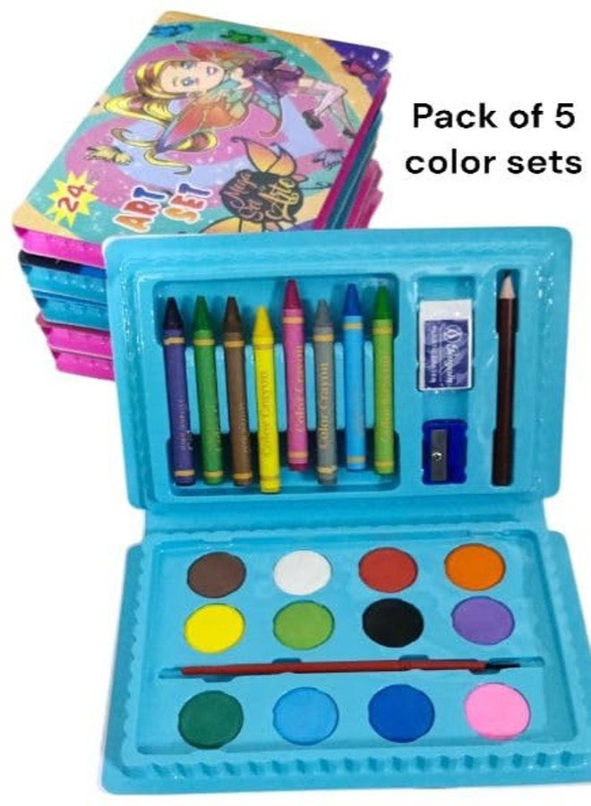 TOOYEP 5 Gift Color Sets for Kids I each set of 24 pieces Drawing Doodle Sketch Crayon Painting Water Paint Art Kit Toys Birthday party Return Gift Boys Girls - Image 3