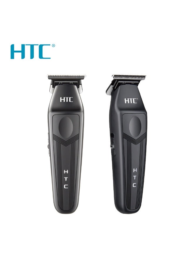 HTC AT-570 Professional Barber Hair Clipper 440C Powder Metal Blade Hair Trimmer With Charge Base - Image 4