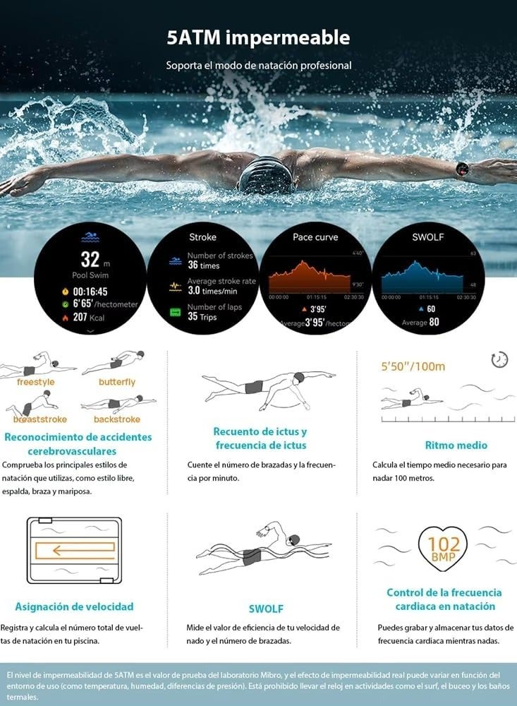 Mibro Lite 3 Pro Smart watch -golden - Image 4