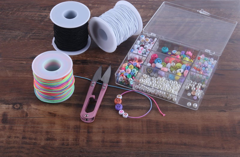 KONMAY 1.0mm Stretchy Bracelet String, Elastic Beading Cord for Pony Beads, Kandi Bracelets, Necklaces & DIY Crafts, Mixed, 50 Yards Each - Image 5