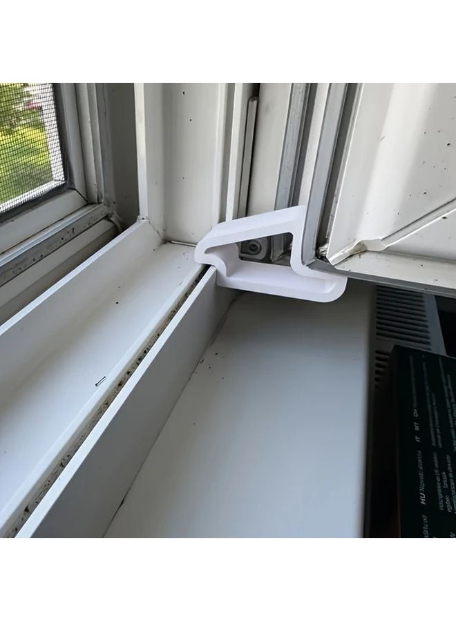 White Window Door Stopper Easy Installation Durable Plastic Minimalist Design Home Office - Image 5