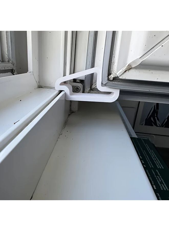 White Window Door Stopper Easy Installation Durable Plastic Minimalist Design Home Office - Image 3