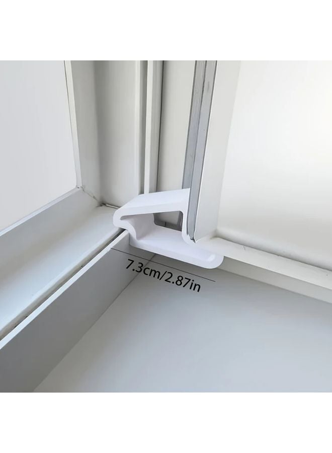 White Window Door Stopper Easy Installation Durable Plastic Minimalist Design Home Office - Image 4