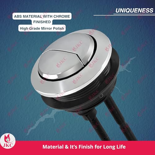 JKC ​JKC ABS Plastic Toilet Flush Button for Western Toilet Water Tank Lid with Dual Push Round Replacement Part (58mm Round) - Image 5